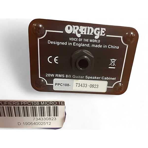 Used Orange Amplifiers PPC108 Micro Terror 1X8 Guitar Cabinet