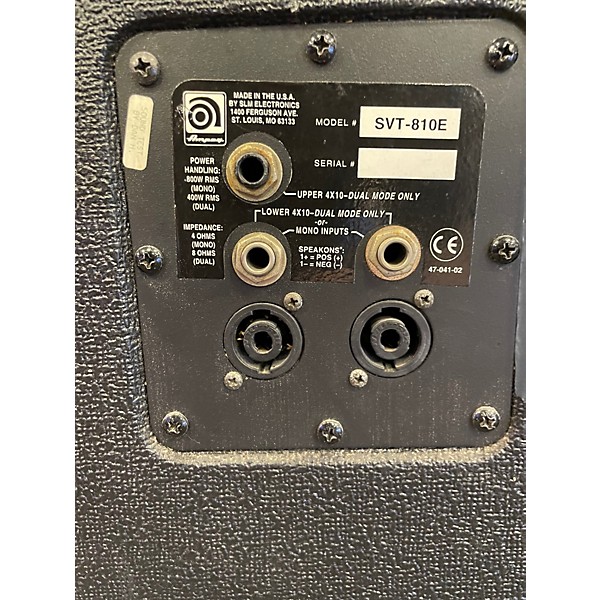 Used Ampeg SVT 810E Bass Cabinet