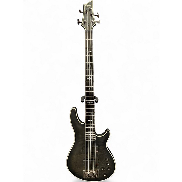Used Schecter Guitar Research Hellraiser 5 String Trans Black Electric Bass Guitar