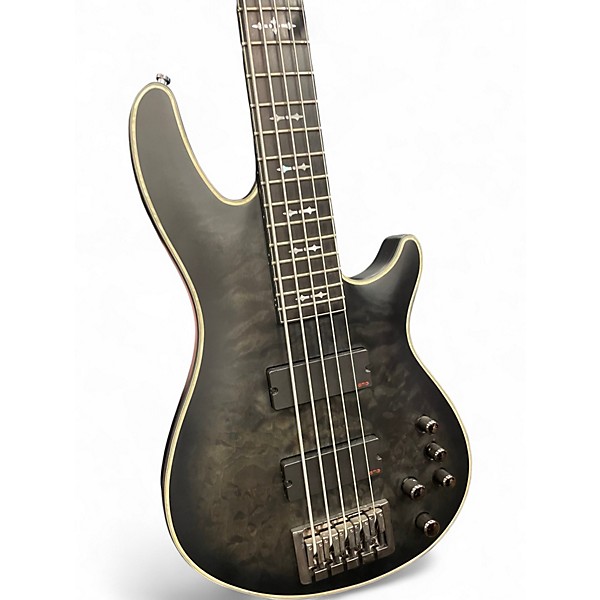 Used Schecter Guitar Research Hellraiser 5 String Trans Black Electric Bass Guitar