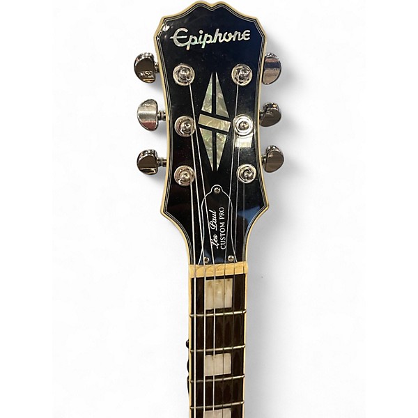 Used Epiphone Les Paul Custom Pro Silverburst Solid Body Electric Guitar