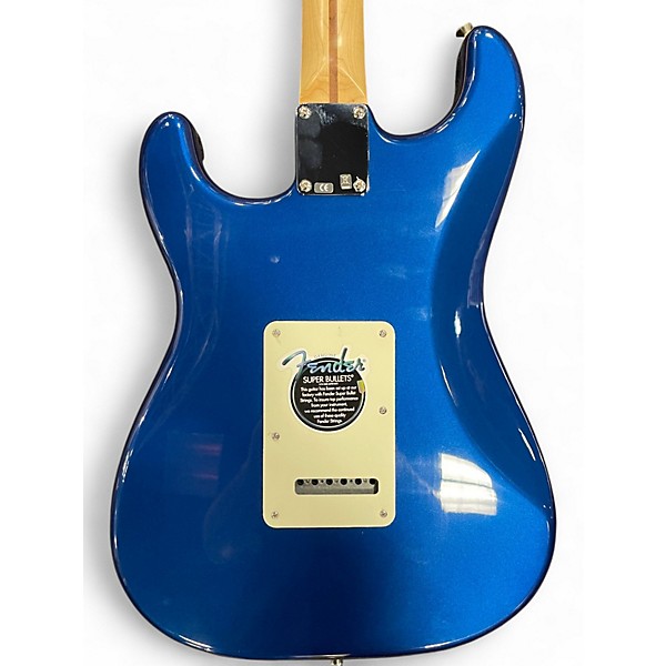 Used Fender Standard Stratocaster HSS Electron Blue Metallic Solid Body Electric Guitar