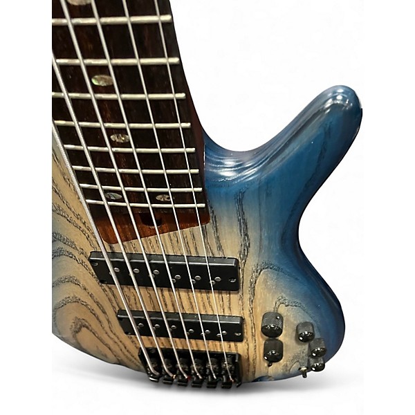 Used Ibanez SR606E COSMIC BLUE BURST Electric Bass Guitar