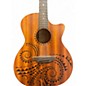 Used Luna Gypsy Tattoo Mahogany Mahogany Acoustic Electric Guitar