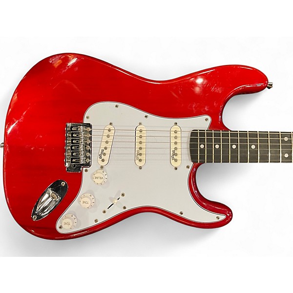 Used Stagg STRAT STYLE Candy Apple Red Solid Body Electric Guitar