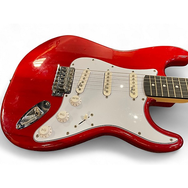 Used Stagg STRAT STYLE Candy Apple Red Solid Body Electric Guitar