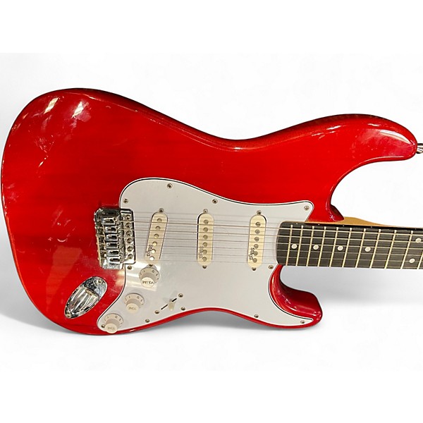 Used Stagg STRAT STYLE Candy Apple Red Solid Body Electric Guitar