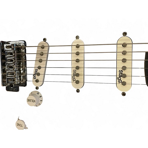 Used Stagg STRAT STYLE Candy Apple Red Solid Body Electric Guitar