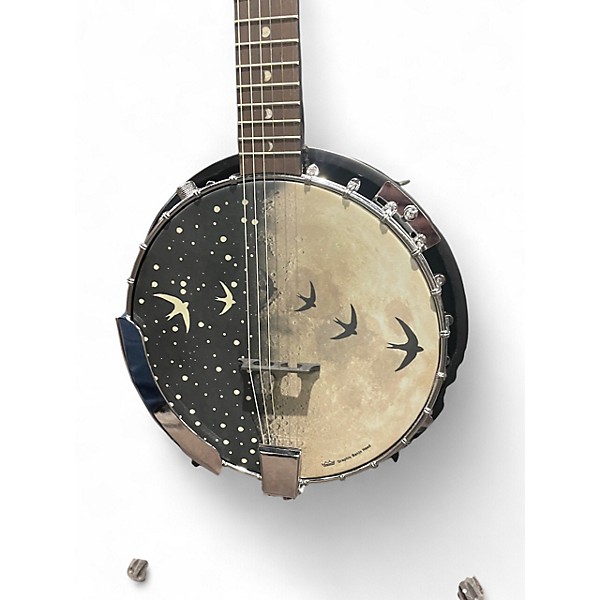 Used Luna Moonbird Bluegrass Resonator Black Banjo
