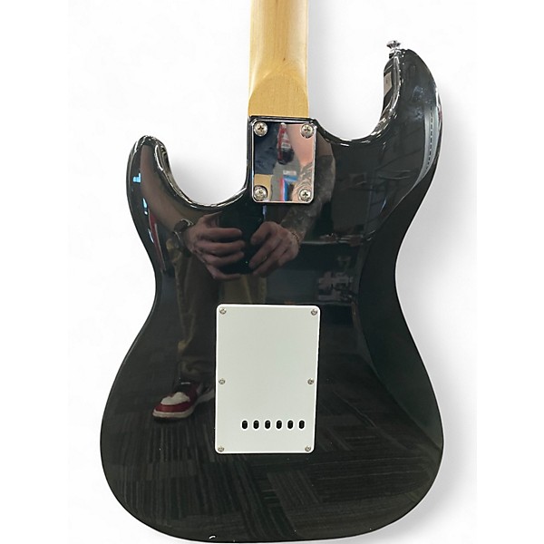 Used Silvertone S TYPE GUITAR BLACK Solid Body Electric Guitar