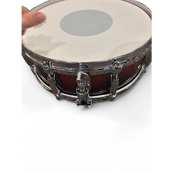Used Gretsch Drums 14X5 Renown Snare Red to Black Fade Drum
