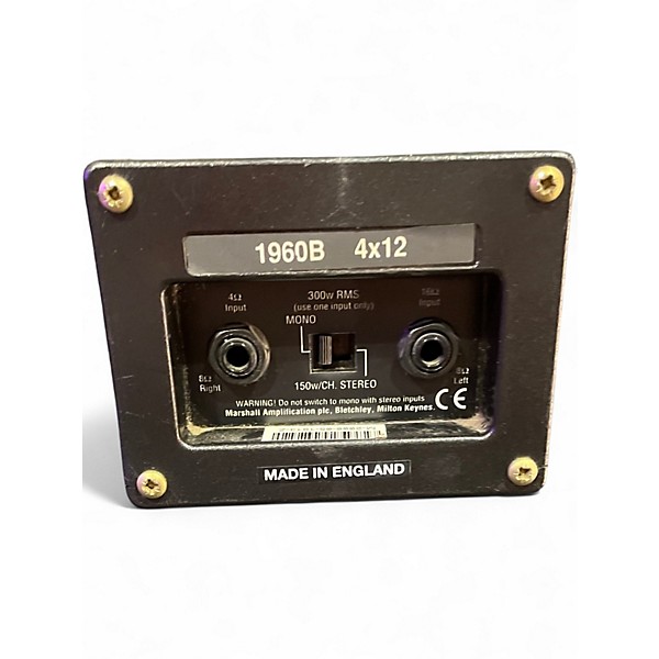 Used Marshall 1960B 4x12 300W Stereo Straight Guitar Cabinet