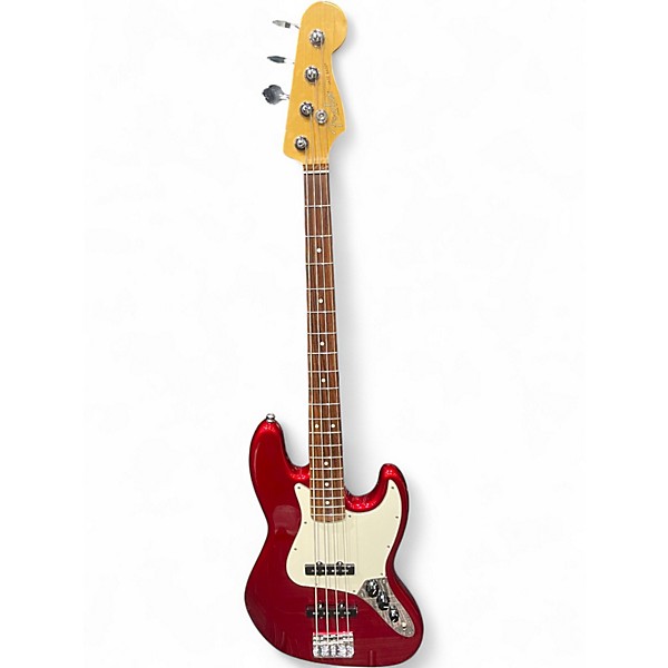 Used Fender American Standard Jazz Bass Candy Apple Red Electric Bass Guitar