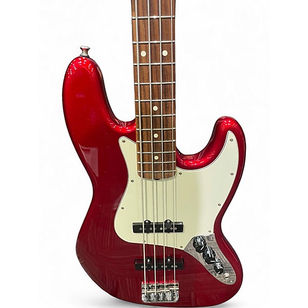 Used Fender American Standard Jazz Bass Candy Apple Red Electric Bass Guitar
