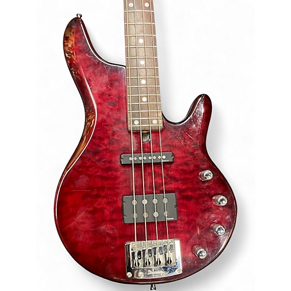 Used Ibanez RDGR Wine Red Electric Bass Guitar