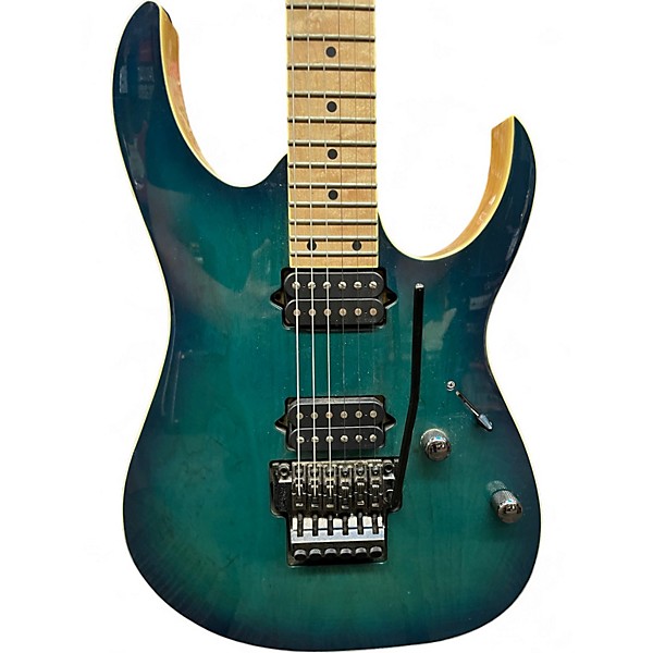 Used Ibanez PRESTIGE RG652AHM NEBULA GREEN Solid Body Electric Guitar