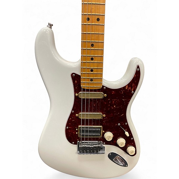 Used Fender American Ultra Stratocaster HSS Arctic Pearl Solid Body Electric Guitar