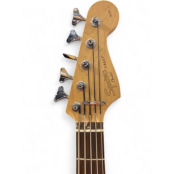 Used Squier J Bass Black Electric Bass Guitar