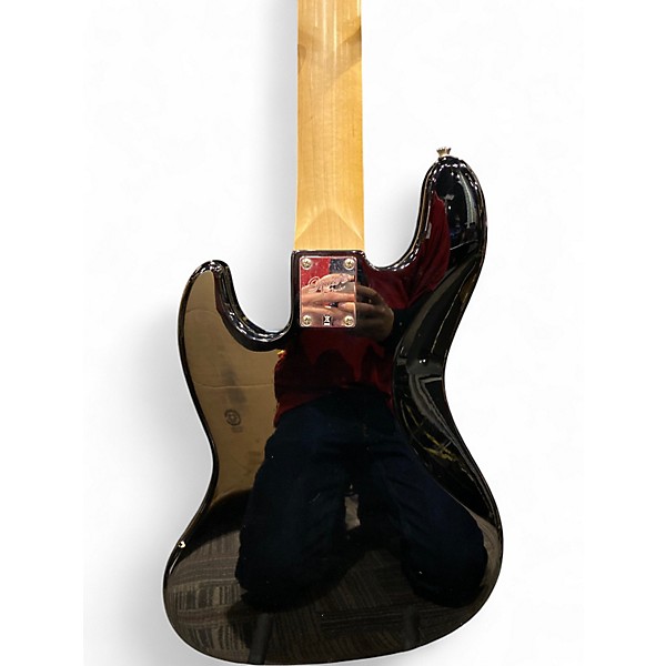 Used Squier J Bass Black Electric Bass Guitar