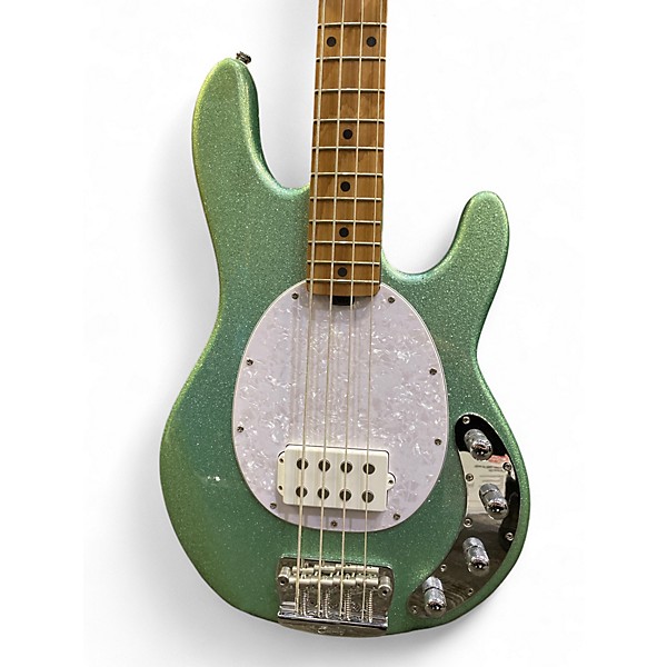 Used Sterling by Music Man Ray34  Seafoam Sparkle Electric Bass Guitar