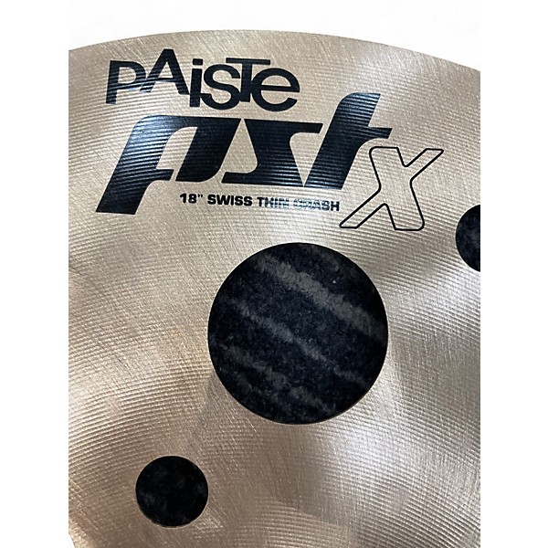 Used Paiste 18in PST X Swiss Thin Crash Cymbal