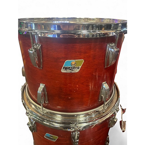 Vintage 1970s Ludwig 3 Piece 3 Piece Red Mahogany Drum Kit