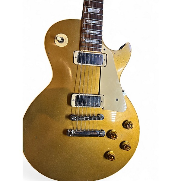 Used Gibson 1976 Les Paul Deluxe Gold Top Gold Top Solid Body Electric Guitar