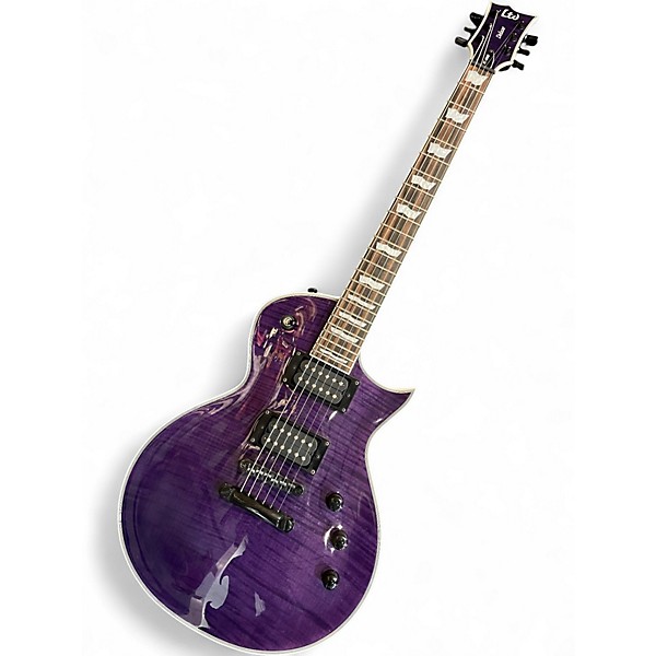 Used 2020 ESP LTD EC1000 Deluxe Trans Purple Solid Body Electric Guitar