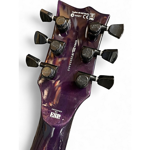 Used 2020 ESP LTD EC1000 Deluxe Trans Purple Solid Body Electric Guitar