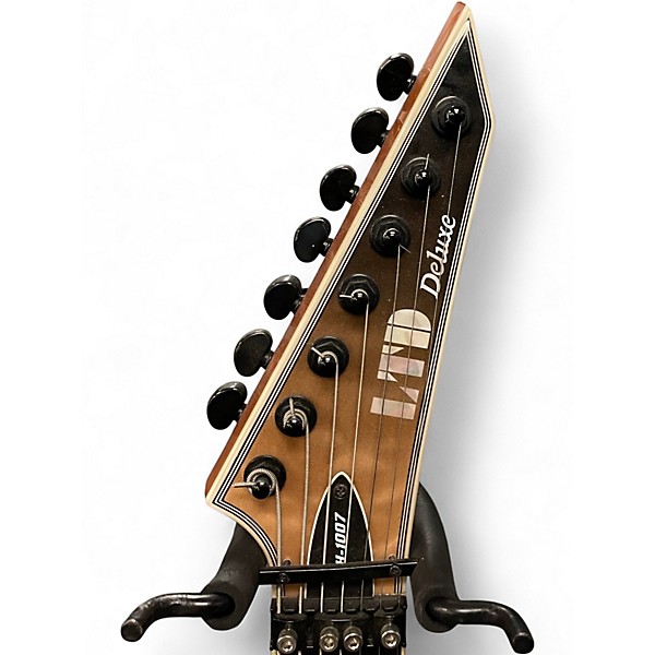 Used ESP LTD DELUXE MH1007 BLACK FADE Solid Body Electric Guitar