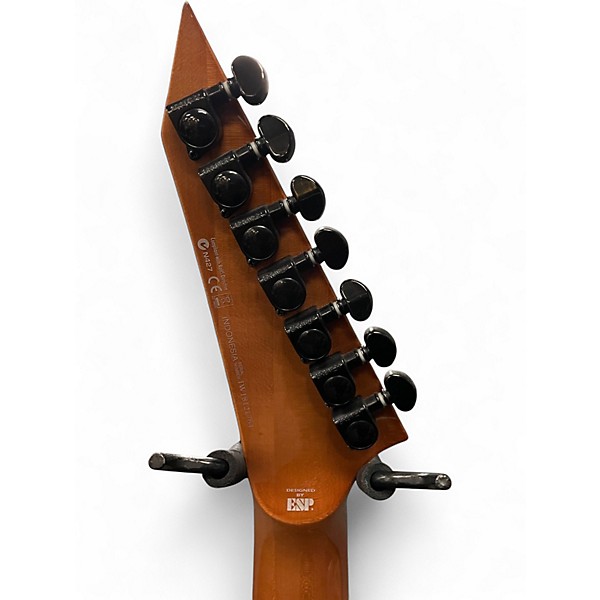 Used ESP LTD DELUXE MH1007 BLACK FADE Solid Body Electric Guitar