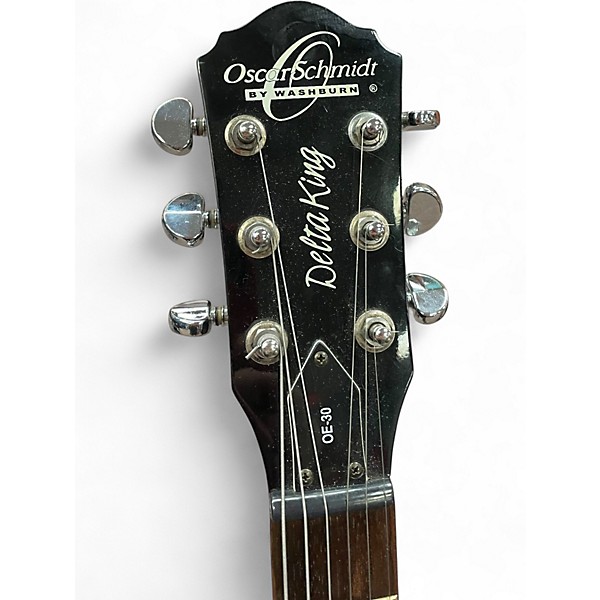 Used Oscar Schmidt oe-30 Black Hollow Body Electric Guitar