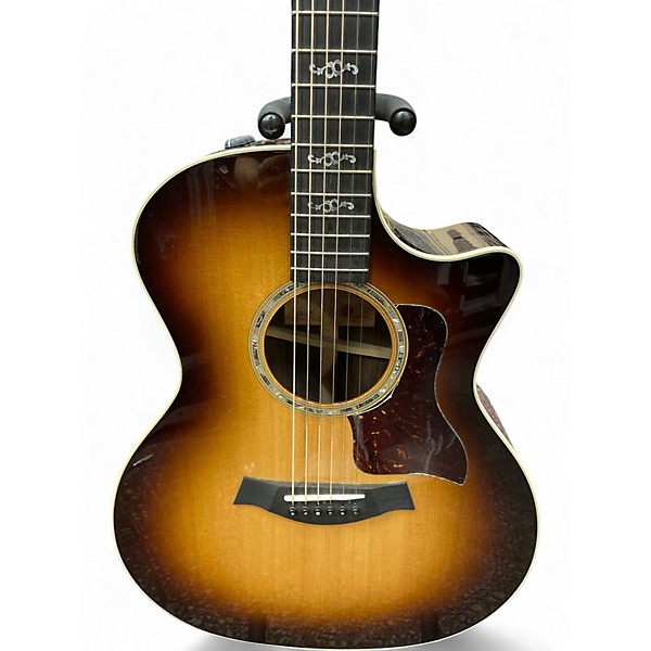 Used Taylor Custom 414CE Tobacco Acoustic Electric Guitar