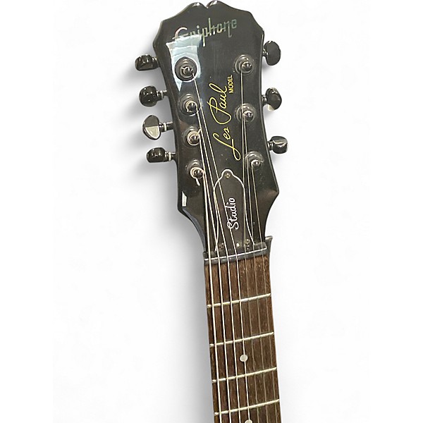 Used Epiphone LES PAUL STUDIO 7 STRING Black Solid Body Electric Guitar