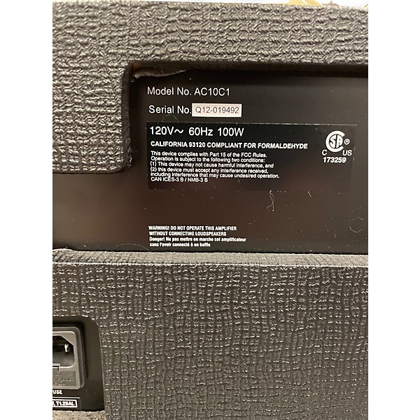 Used VOX AC10C1 10W 1x10 Tube Guitar Combo Amp