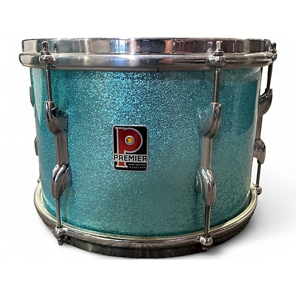 Used Premier 3 Piece 3 Piece Blue Sparkle Drum Kit