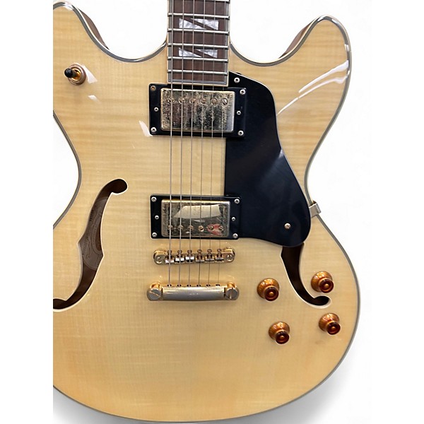 Used Washburn hb35na Natural Hollow Body Electric Guitar