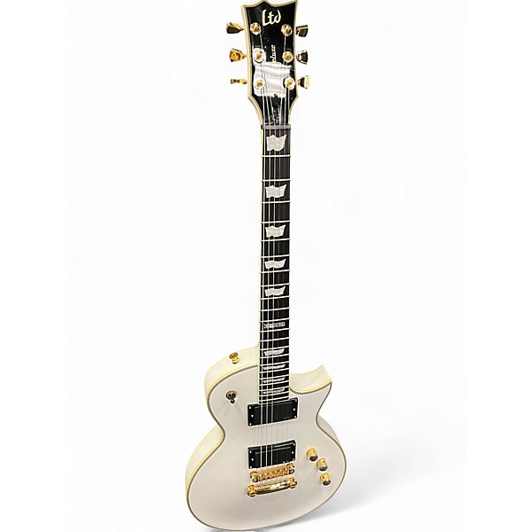 Used ESP LTD EC1000T CTM Snow White Solid Body Electric Guitar