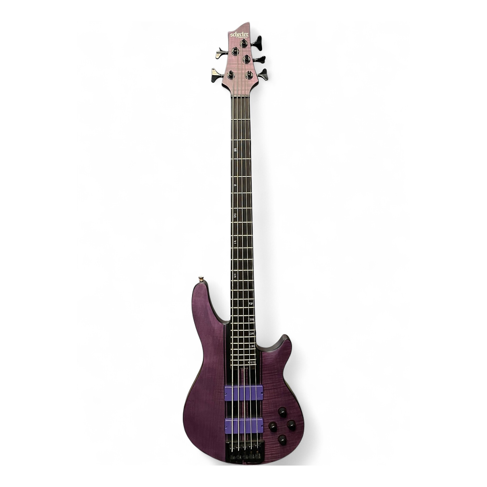 ベース SCHECTER C-5 GT satin trans purple Used Schecter Guitar Research C-5 GT Purple Electric Bass Guitar