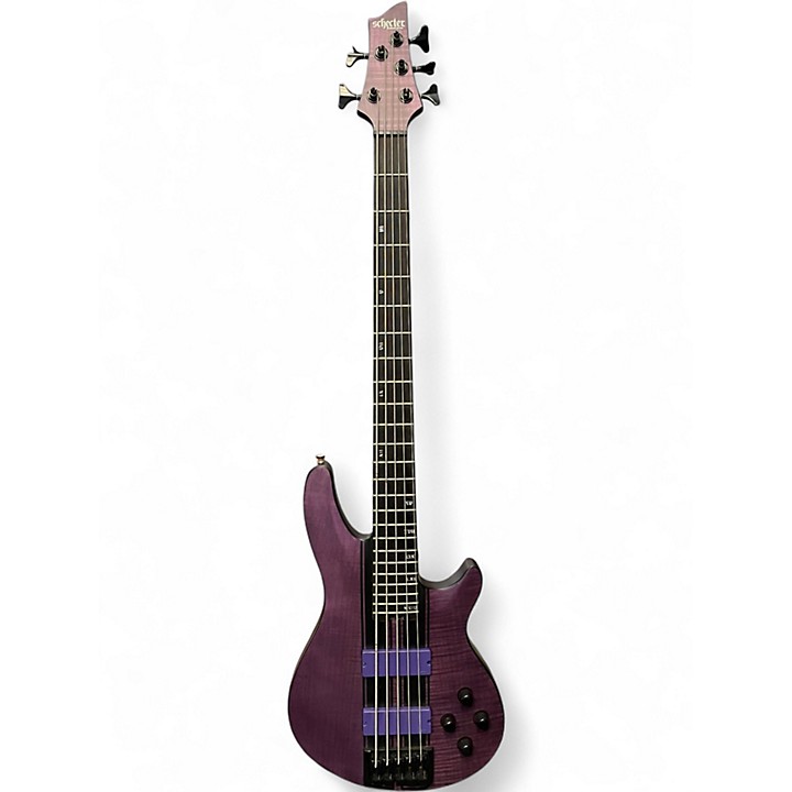 Used Schecter Guitar Research C-5 GT Purple Electric Bass Guitar