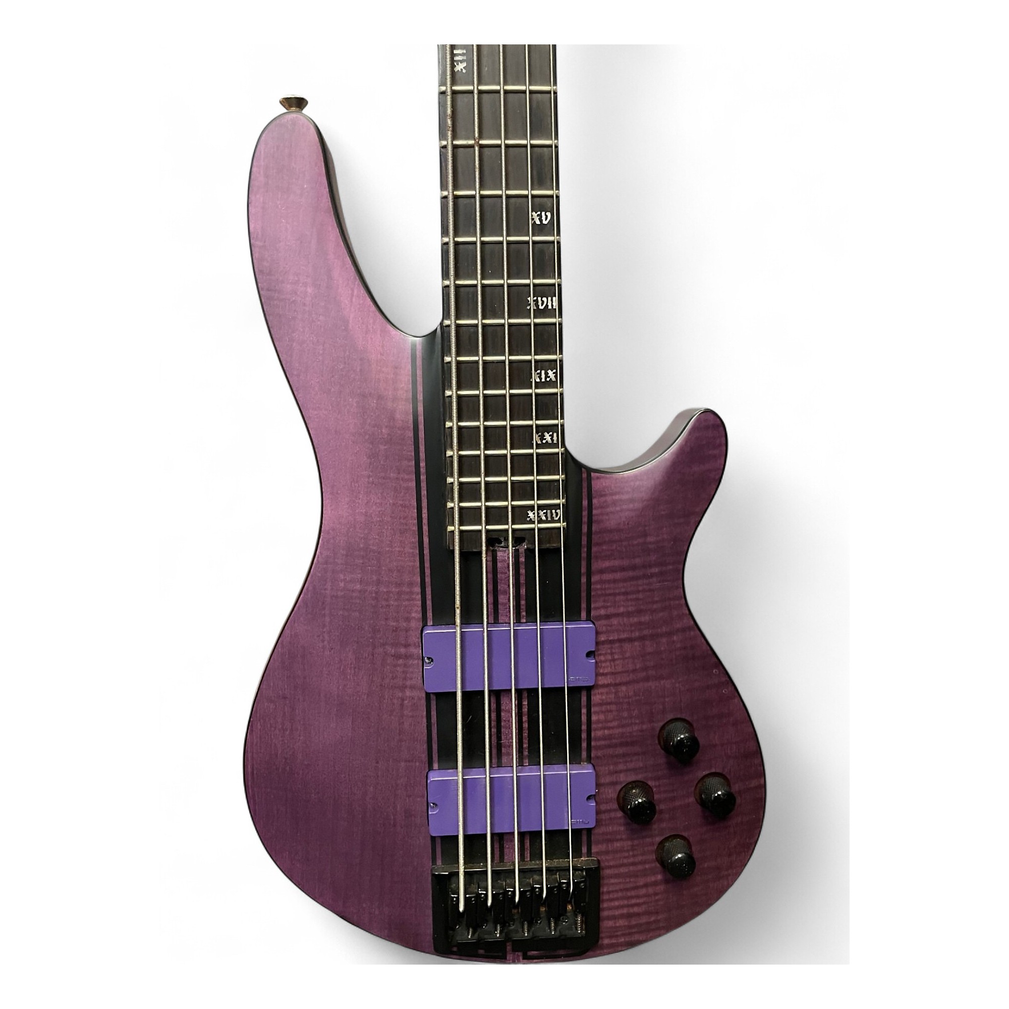 Used Schecter Guitar Research C-5 GT Purple Electric Bass Guitar