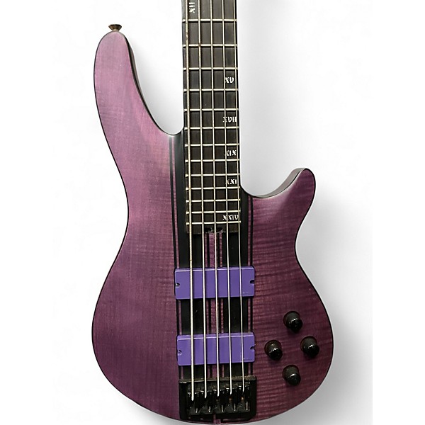 Used Schecter Guitar Research C-5 GT Purple Electric Bass Guitar