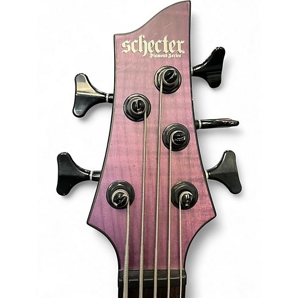 Used Schecter Guitar Research C-5 GT Purple Electric Bass Guitar
