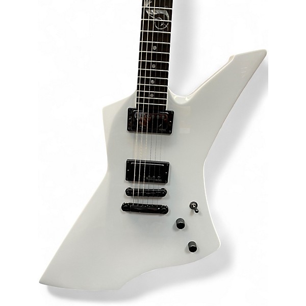 Used ESP LTD James Hetfield Snakebyte WHITE Solid Body Electric Guitar