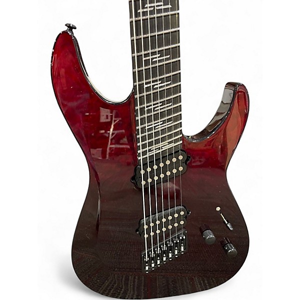 Used 2023 Schecter Guitar Research Reaper-7-String Elite Multiscale Electric Blood Burst Solid Body Electric Guitar