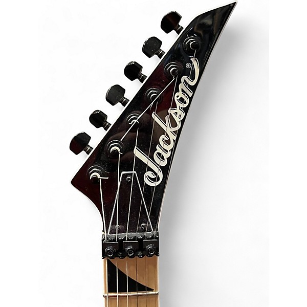 Used Jackson JS34Q Dinky transparent purple Solid Body Electric Guitar