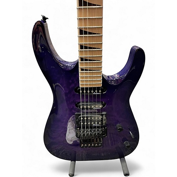 Used Jackson JS34Q Dinky transparent purple Solid Body Electric Guitar