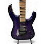 Used Jackson JS34Q Dinky transparent purple Solid Body Electric Guitar