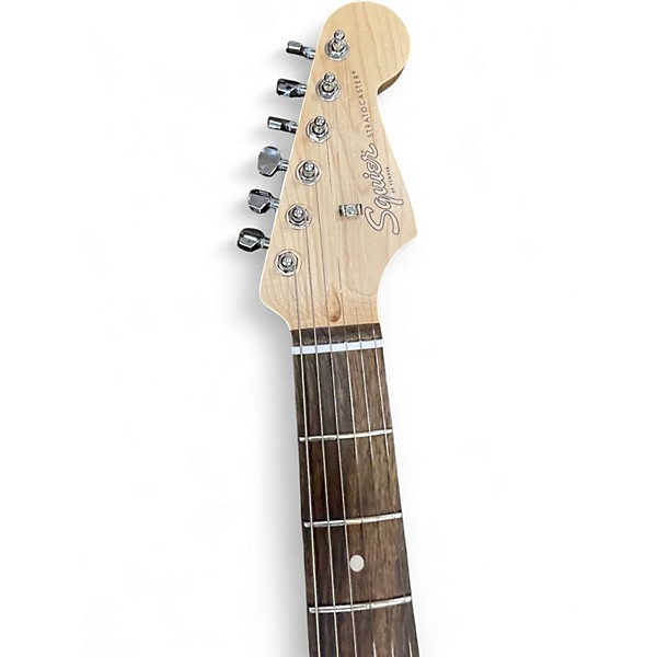 Used Squier Standard Stratocaster Matte Black Solid Body Electric Guitar