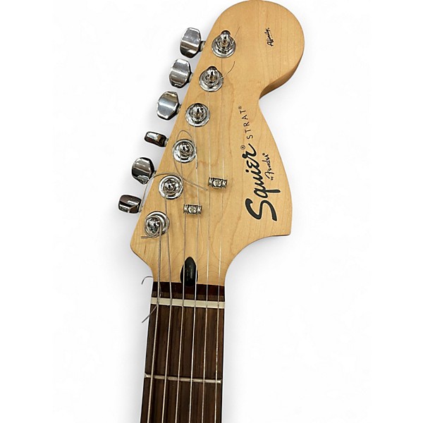 Used Squier Affinity Stratocaster Black and White Solid Body Electric Guitar